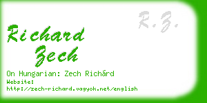 richard zech business card